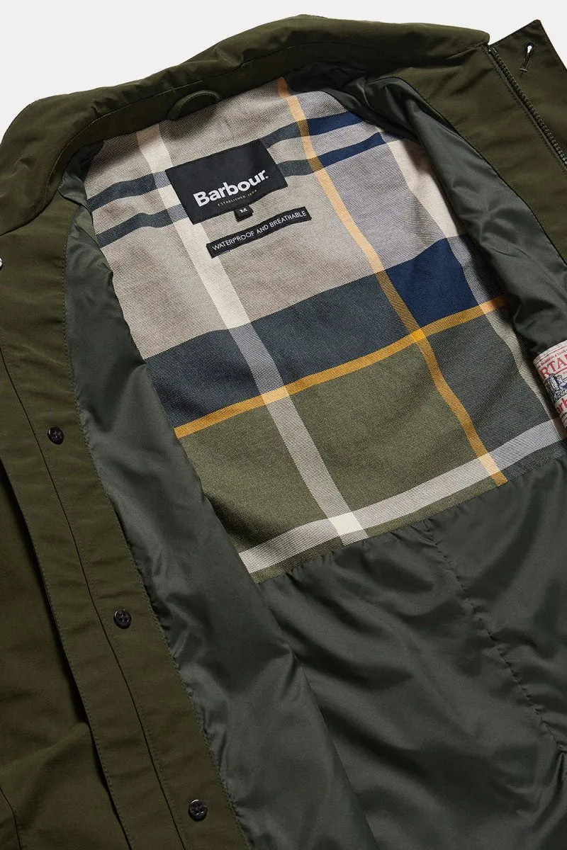 Barbour Cambridge Mac Jacket (Olive/Forest Mist)