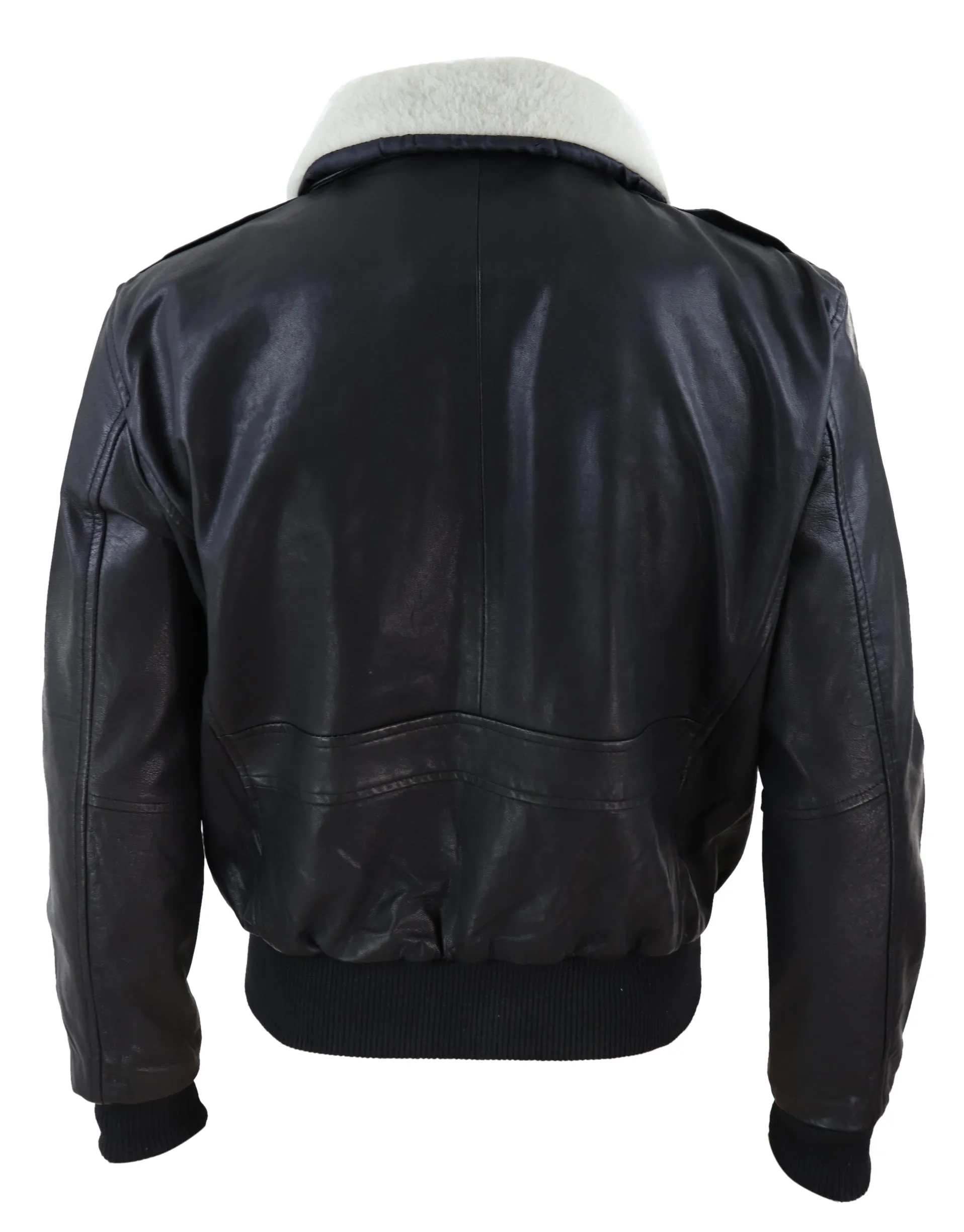 Black Bomber leather jacket