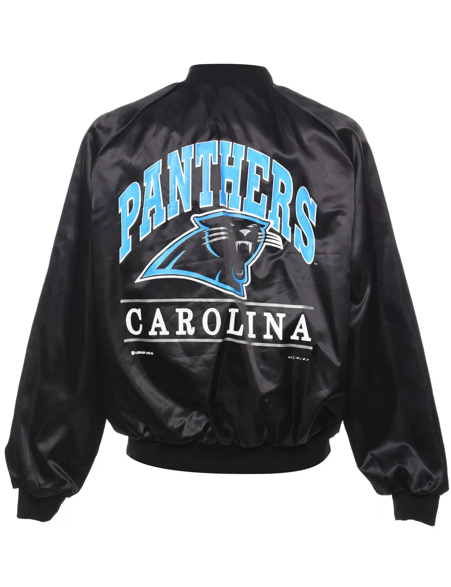 Carolina Panthers Black & Light Blue Bomber Jacket - XL