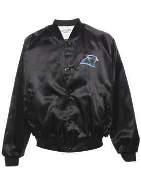 Carolina Panthers Black & Light Blue Bomber Jacket - XL