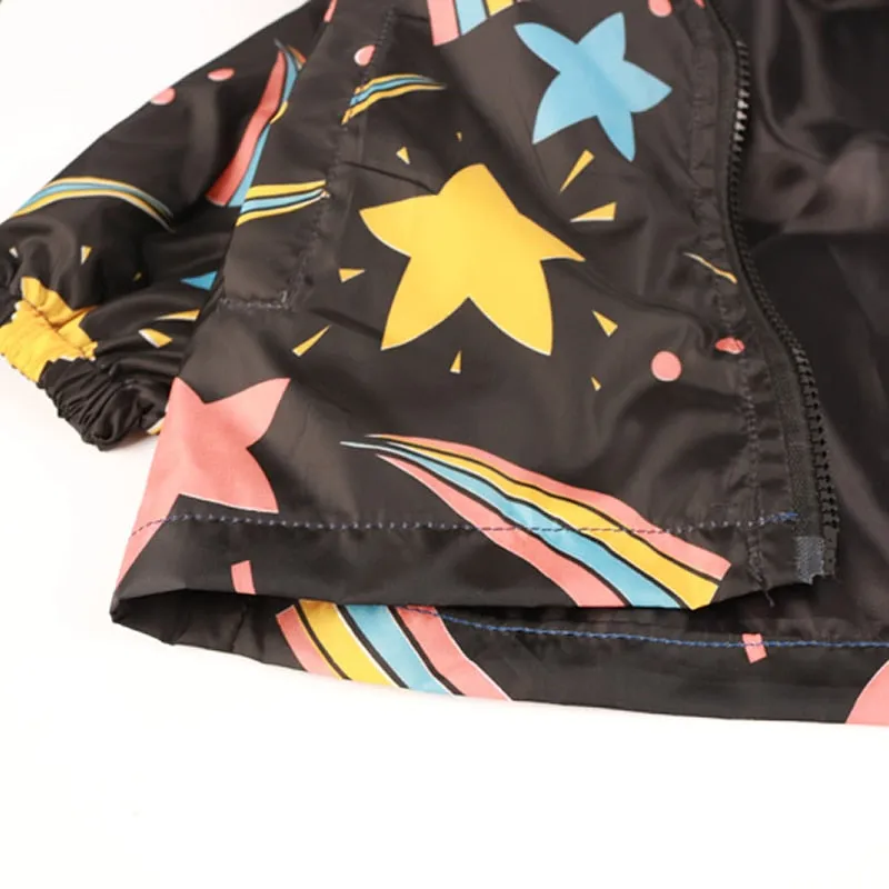 Cartoon Printed Hooded Jackets For Boys&Girls