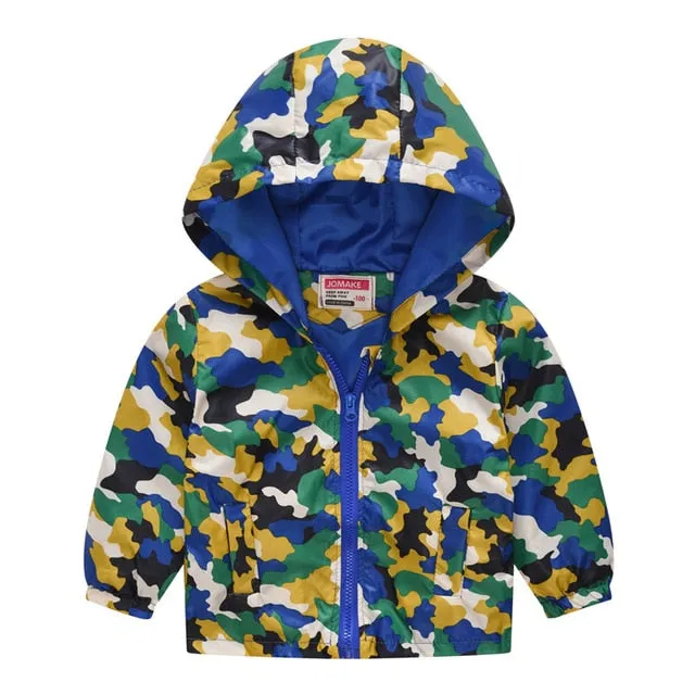 Cartoon Printed Hooded Jackets For Boys&Girls