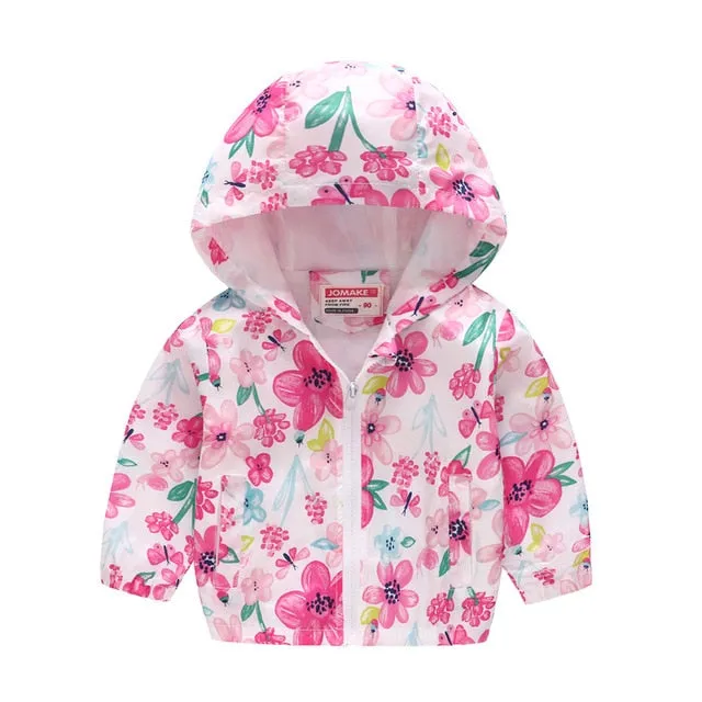 Cartoon Printed Hooded Jackets For Boys&Girls