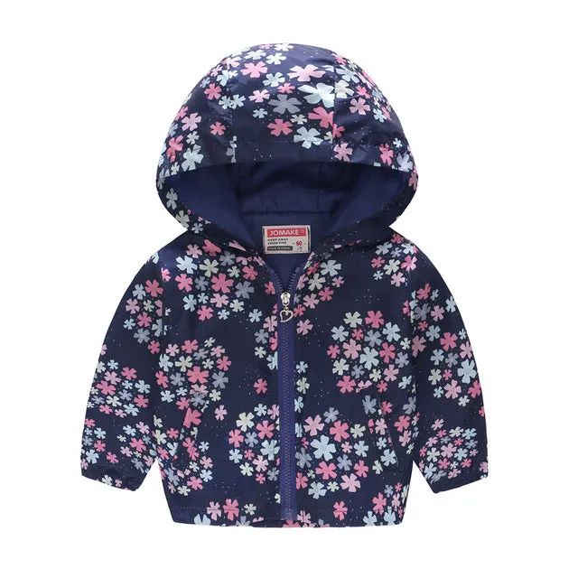 Cartoon Printed Hooded Jackets For Boys&Girls