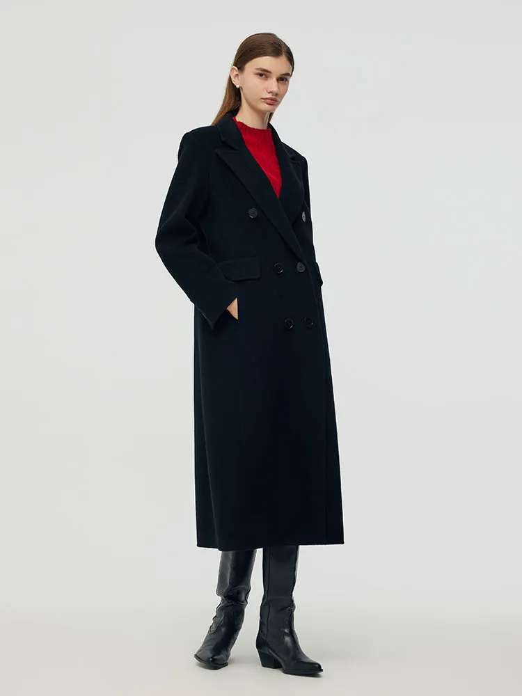 Cashmere Wool Double-Faced Women Overcoat