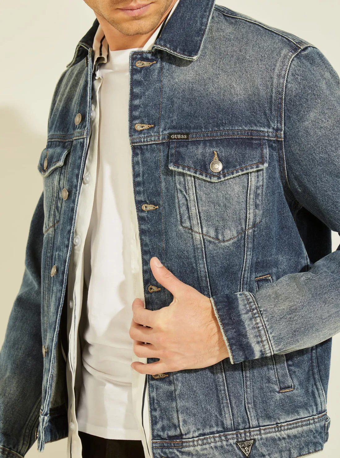 Dillon Classic Denim Jacket In Mid Wash