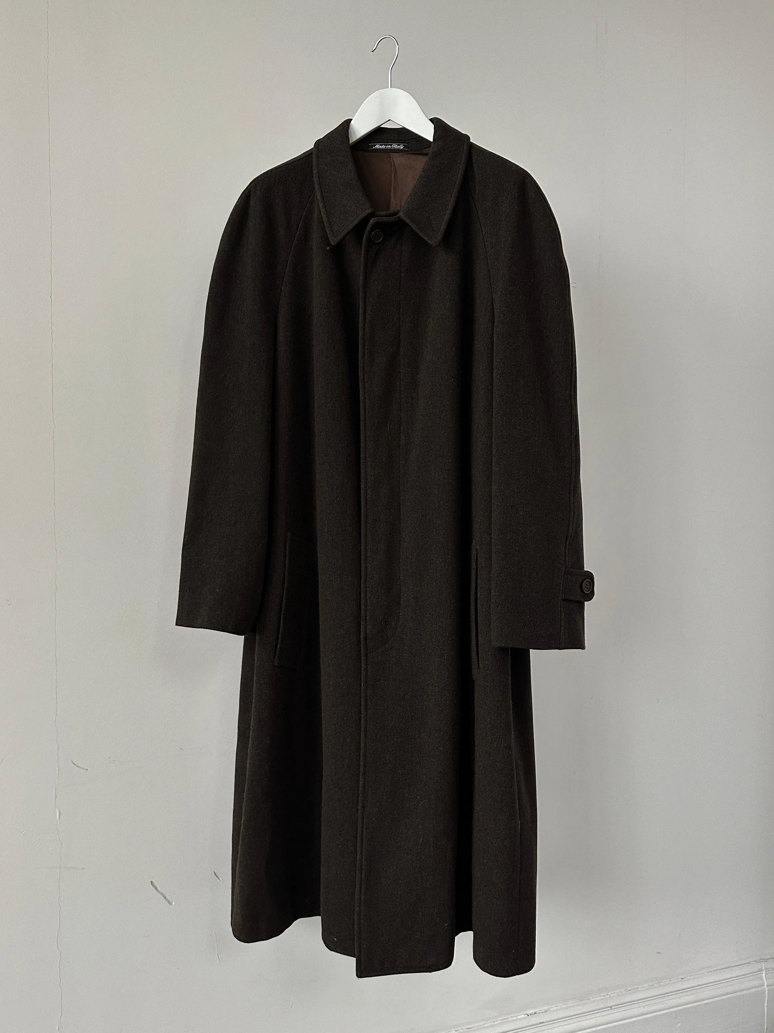 Giorgio Armani Wool Concealed Placket Coat - XL