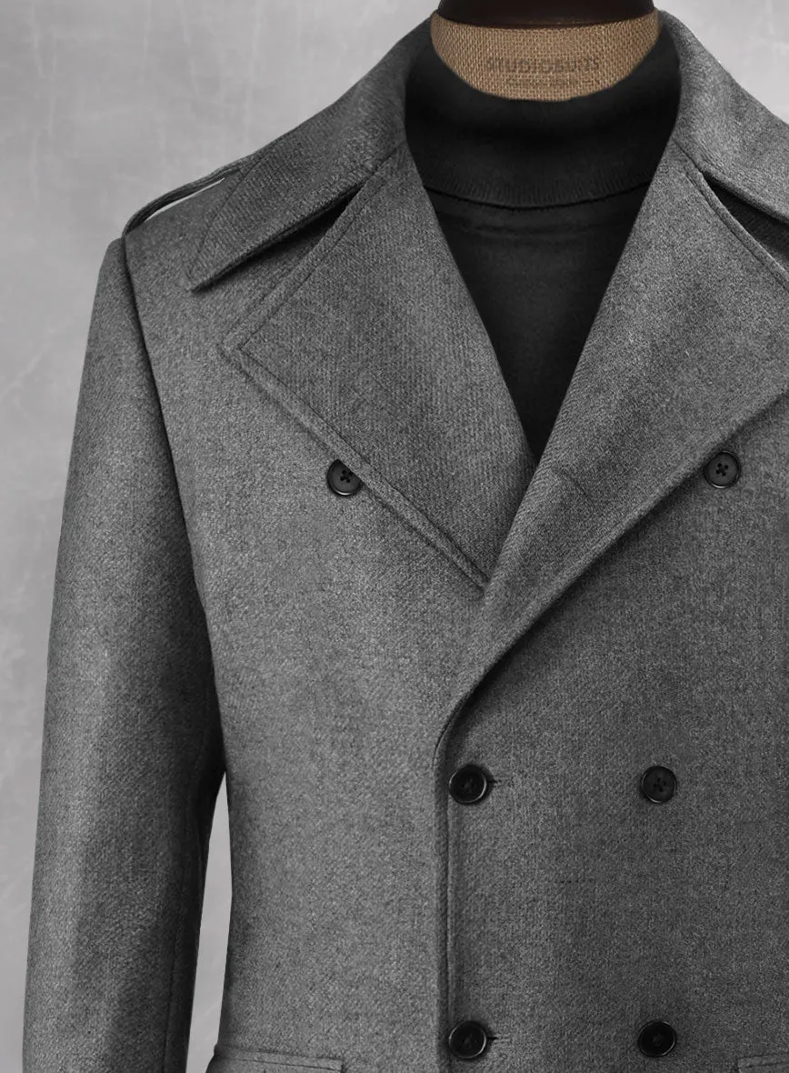 Gray Heavy Tweed GQ Style Overcoat II