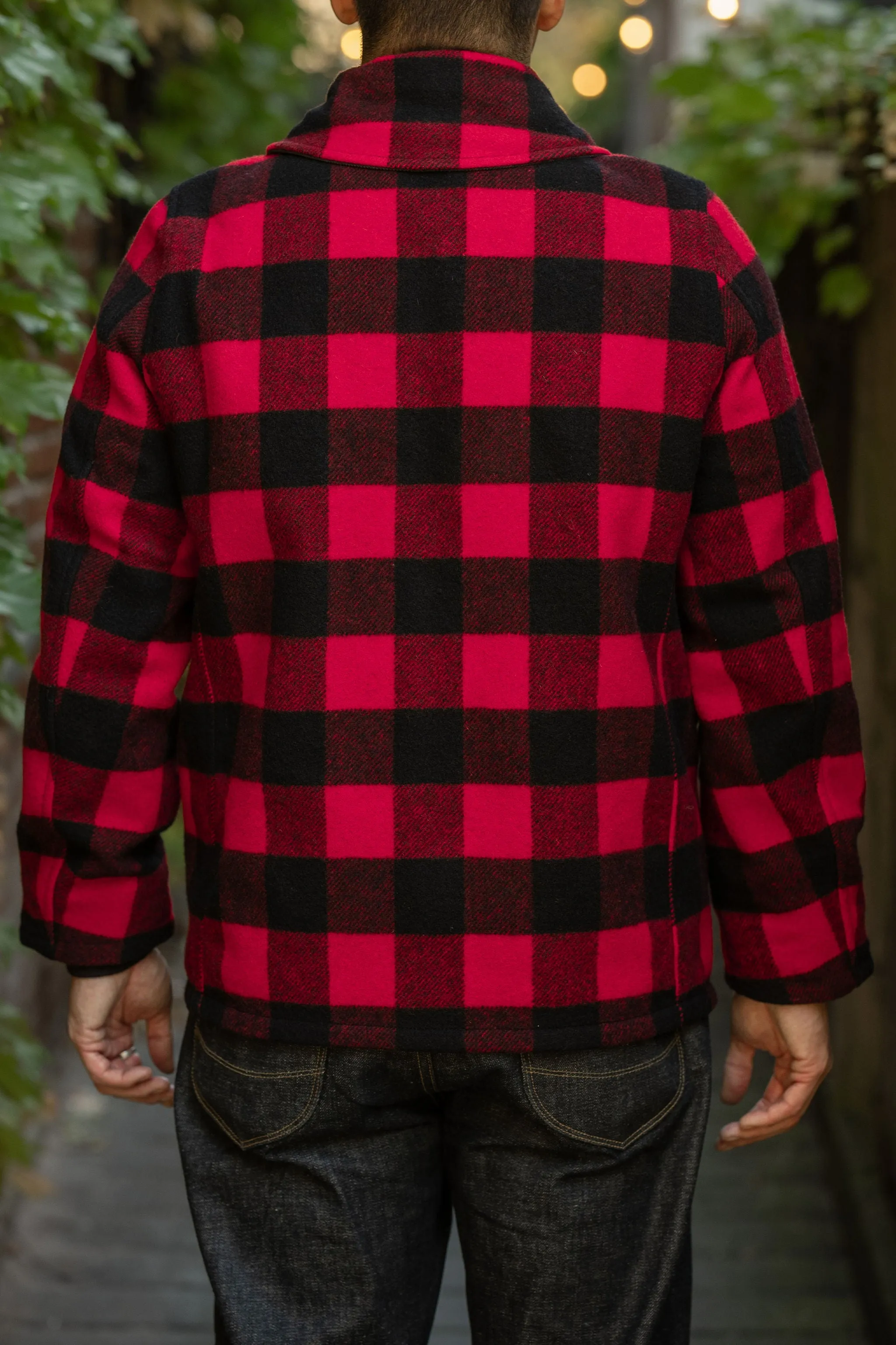 Iron Heart IHW-19-RED Wool Buffalo Check Hunting Jacket - Red