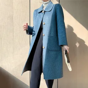 Kate Single Breasted Double Face Wool Coat