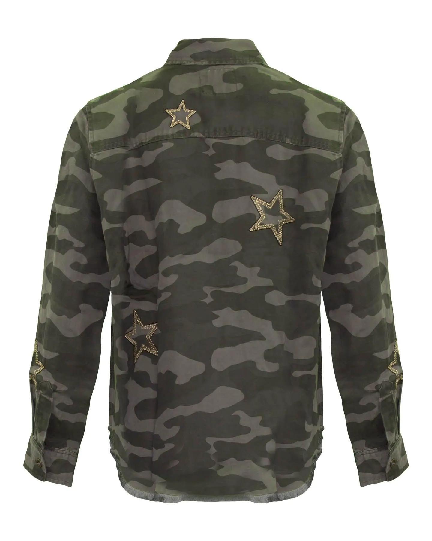 Loren Charcoal Camo Star Embroidery Jacket