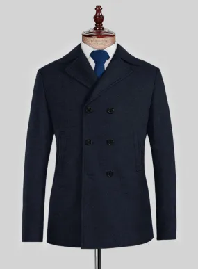 Naples Jet Blue Tweed Pea Coat