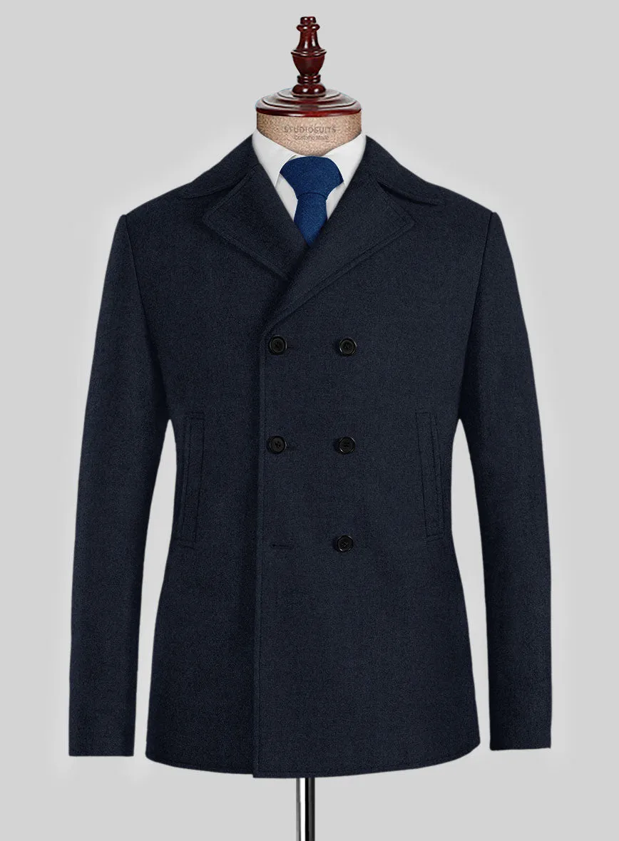 Naples Jet Blue Tweed Pea Coat