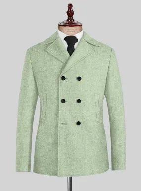 Naples Pista Green Tweed Pea coat