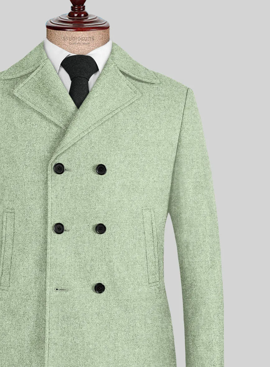 Naples Pista Green Tweed Pea coat