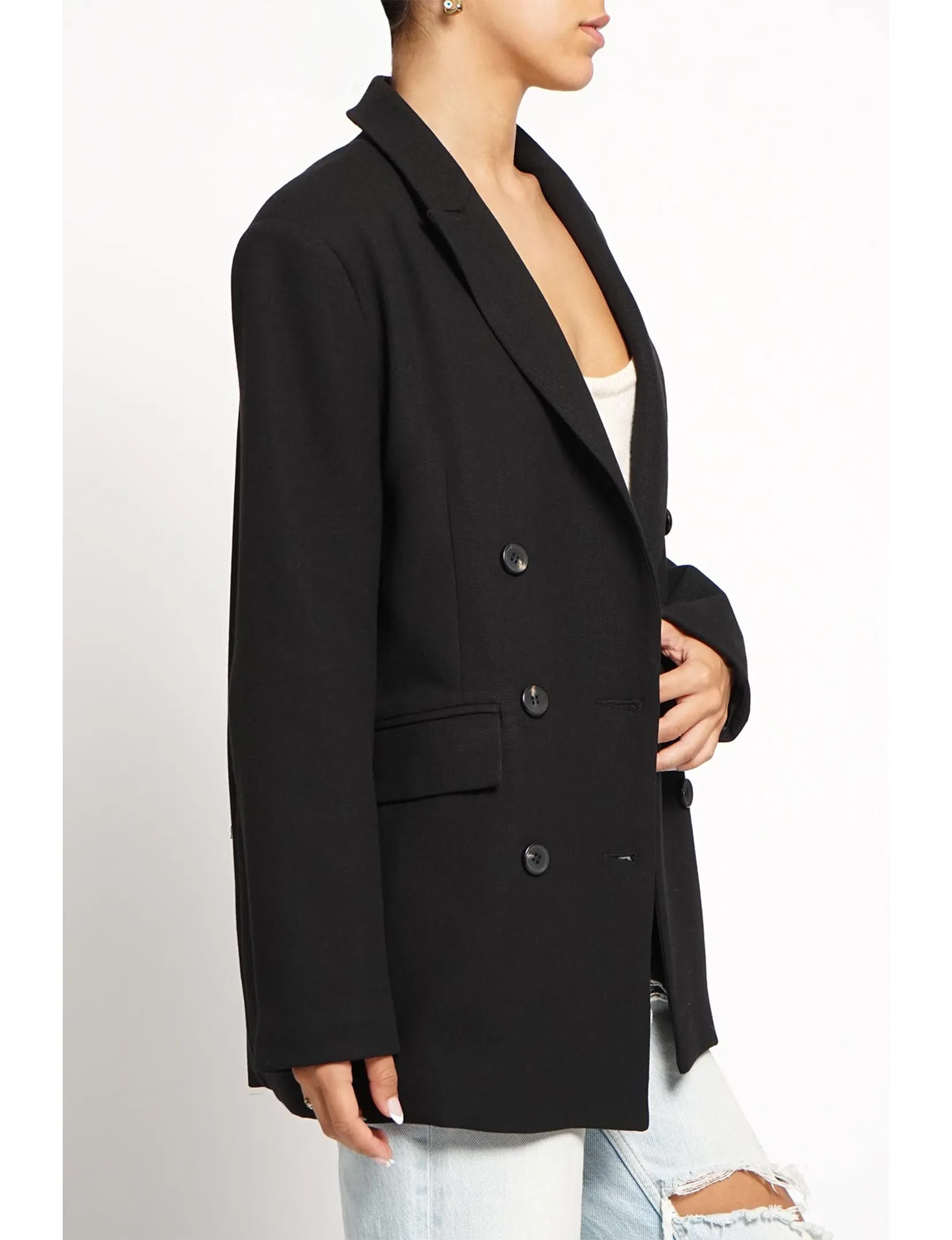 Oversized Chandler Blazer, Black