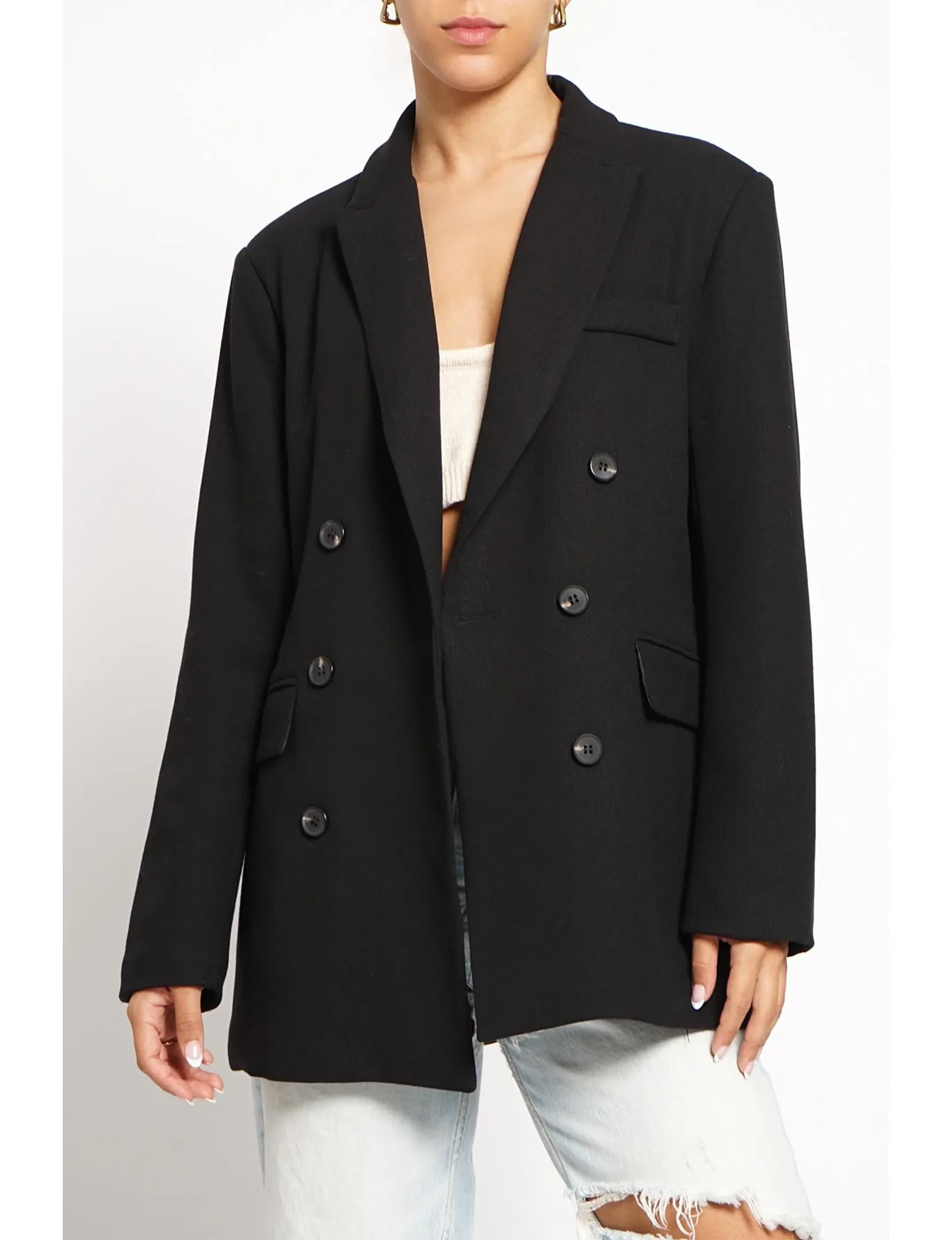 Oversized Chandler Blazer, Black