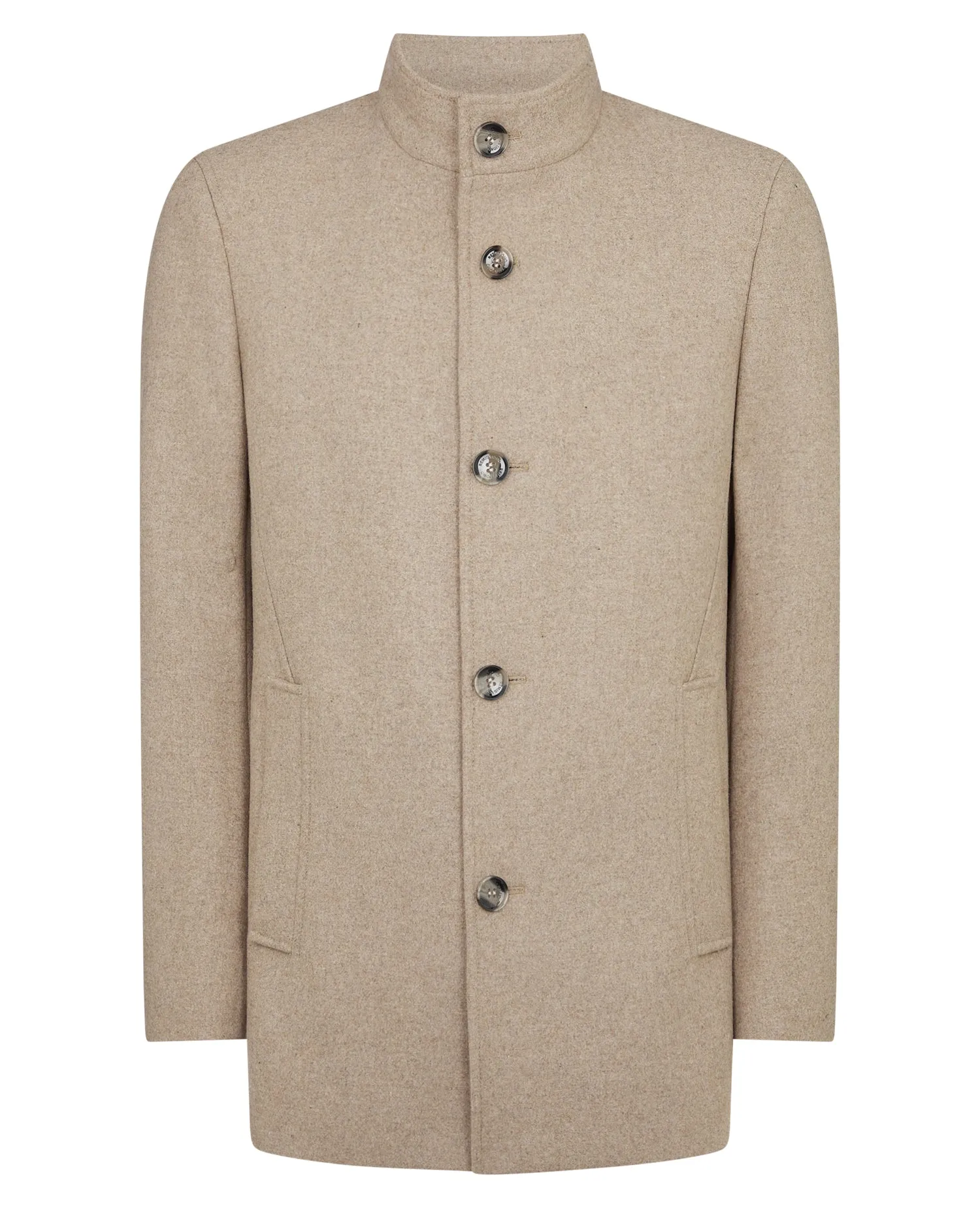 Remus Uomo Jonah Tapered Fit Tailored Coat - Taupe