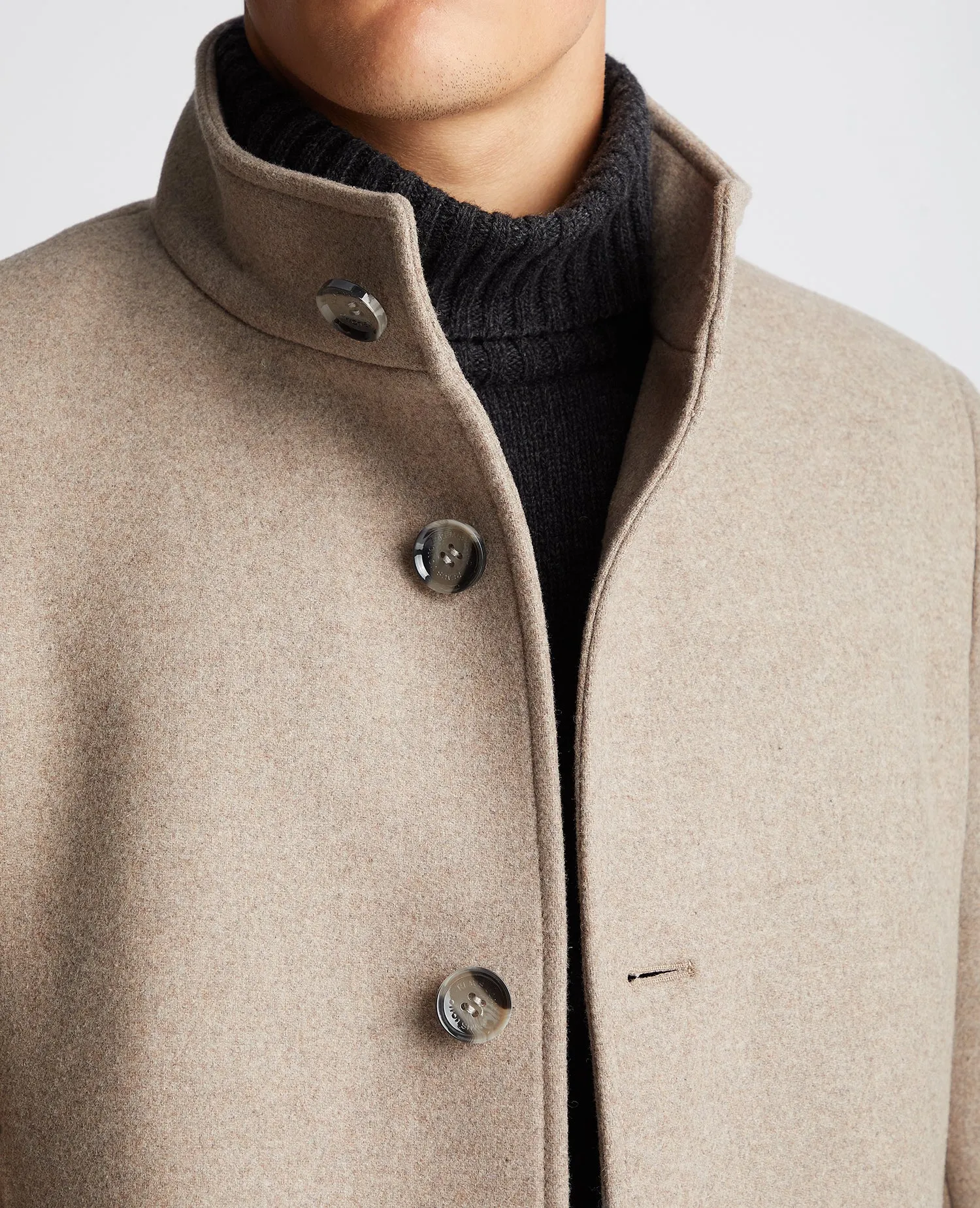 Remus Uomo Jonah Tapered Fit Tailored Coat - Taupe