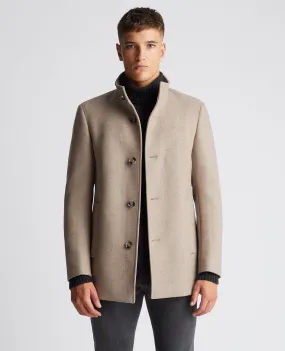 Remus Uomo Jonah Tapered Fit Tailored Coat - Taupe