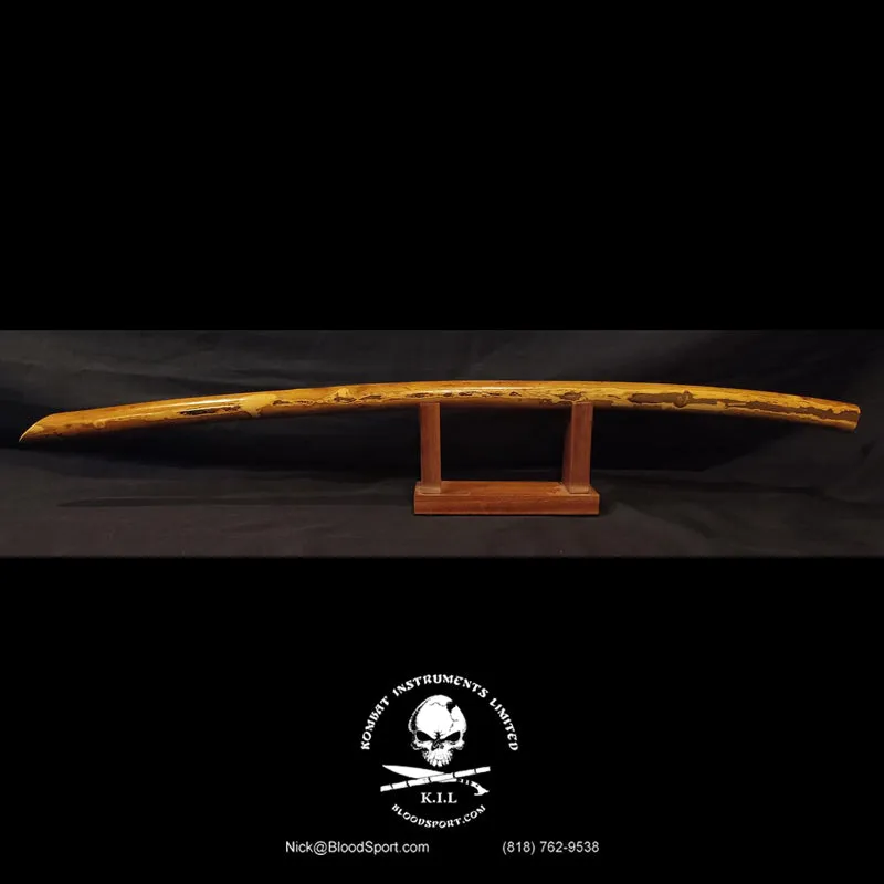 The Rippled River Bokken - KIL Guava - Fine Art Finish