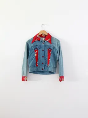 vintage 70s patchwork denim jacket