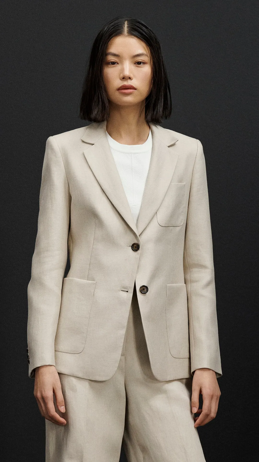 Weekend Blazer in Linen | Sand