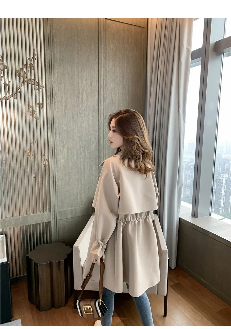 Wjczt Women Windbreaker Spring Autumn Classic Trench Coat Casual Thin Female Overcoat Long Coat Female Slim Outwear Coats